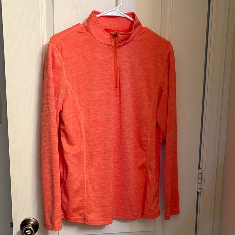 Bright Orange Quarter-Zip Pullover